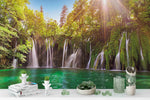 3D Waterfall Forest Wall Mural Wallpaper 158- Jess Art Decoration