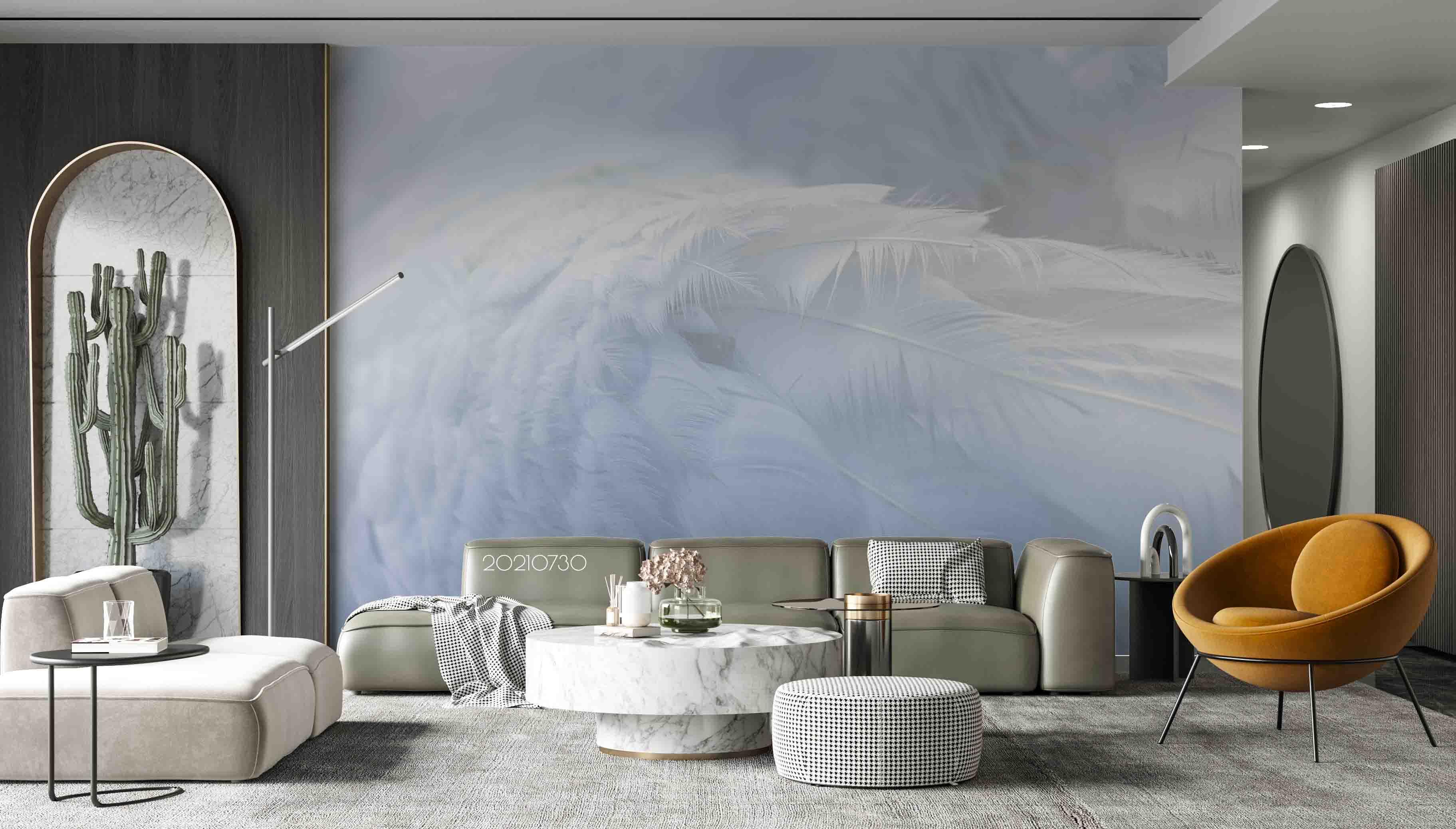 3D White Feather Wing Wall Mural Wallpaper SWW4457- Jess Art Decoration