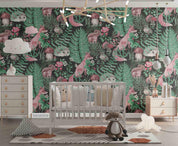 3D Hand Drawn Forest Leaf Animal Floral Squirrel Hedgehog Wall Mural Wallpaper LQH 110- Jess Art Decoration