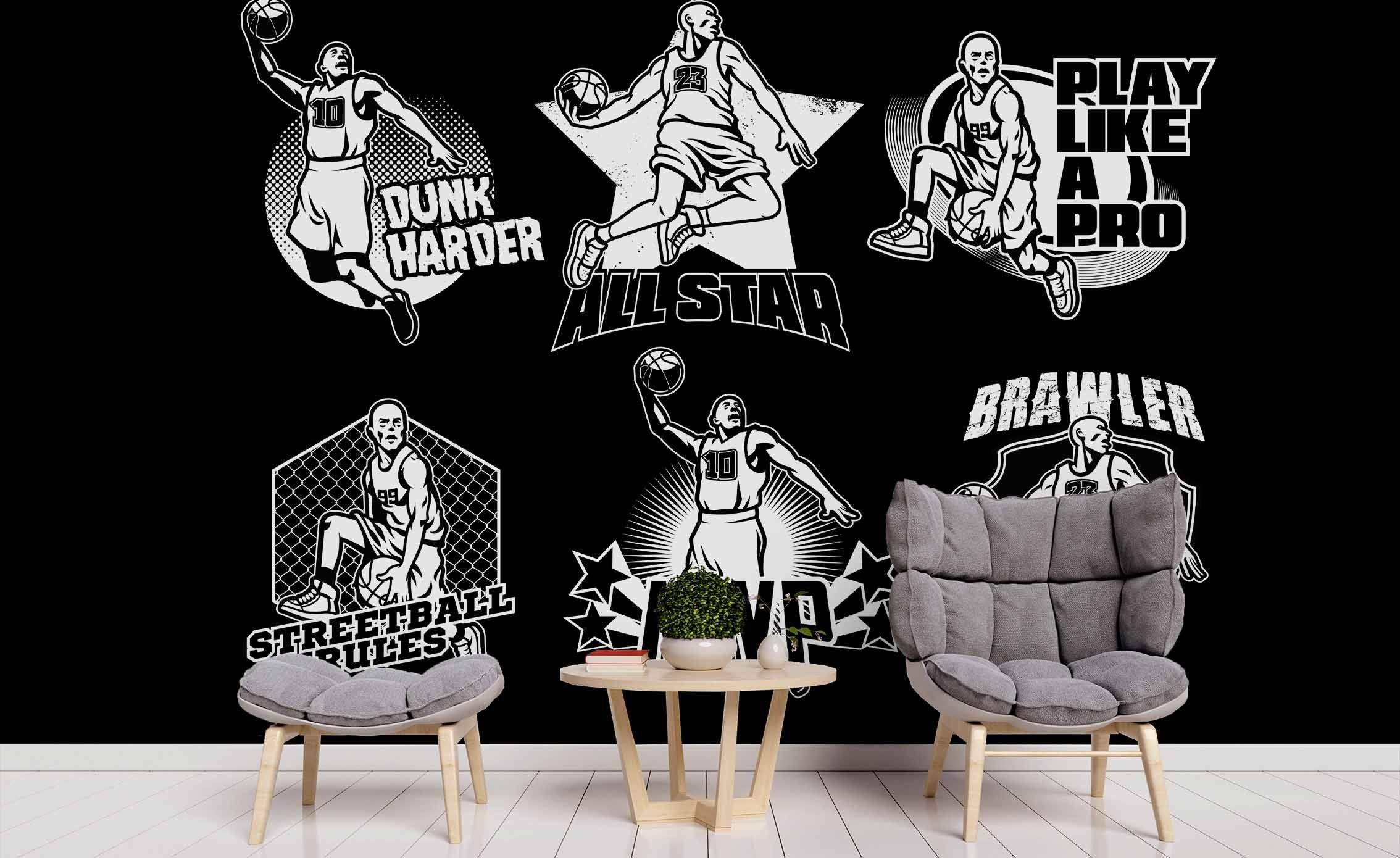 3D Basketball Club Logo Wall Mural Wallpaper 46- Jess Art Decoration