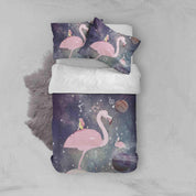 3D Flamingo Quilt Cover Set Bedding Set Pillowcases 78- Jess Art Decoration