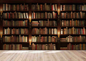 3D Library Bookshelf realistic bookshelf wall mural wall mural wallpaper for office