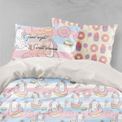 3D Unicorn Donuts Quilt Cover Set Bedding Set Pillowcases 41- Jess Art Decoration
