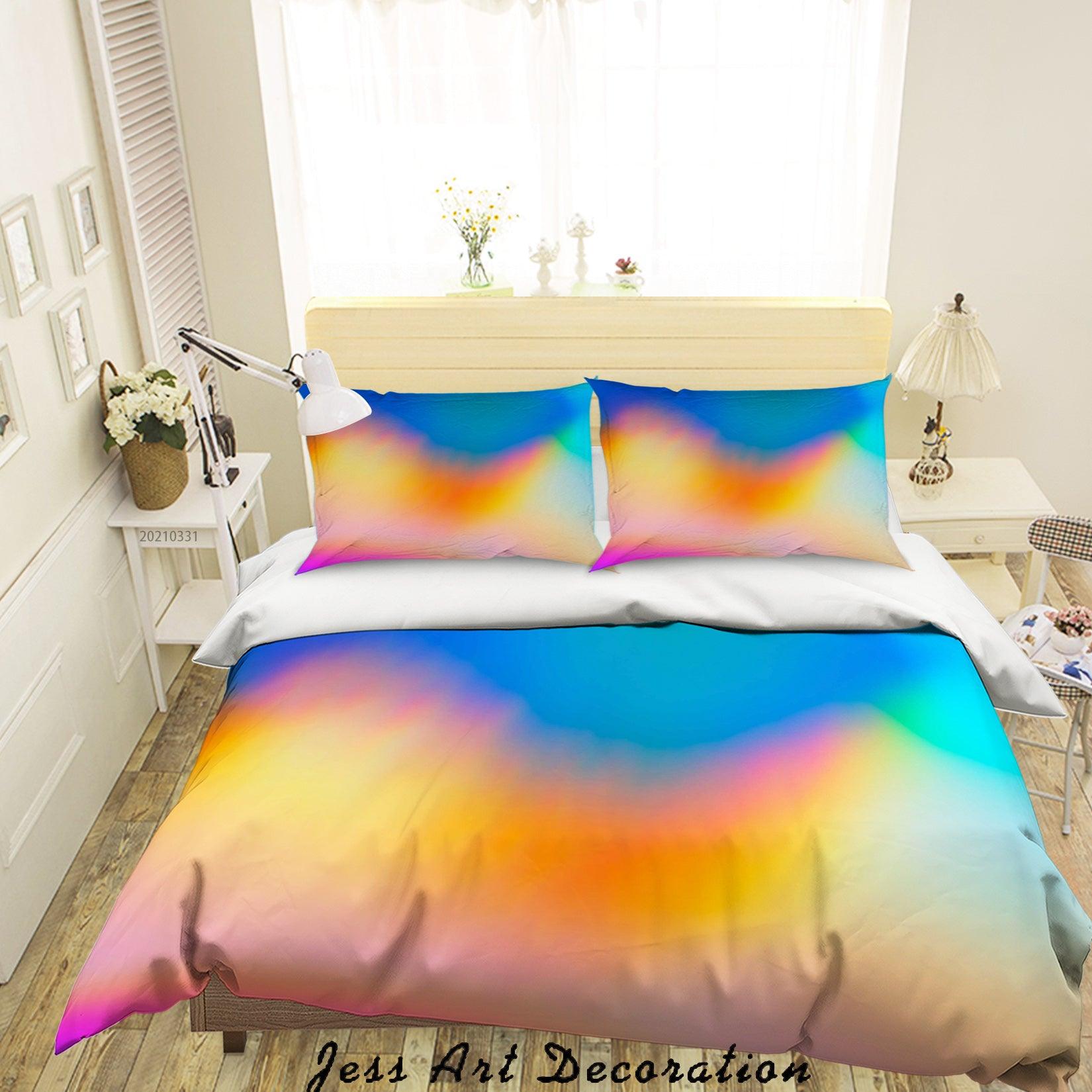 3D Abstract Color Pattern Quilt Cover Set Bedding Set Duvet Cover Pillowcases 290- Jess Art Decoration