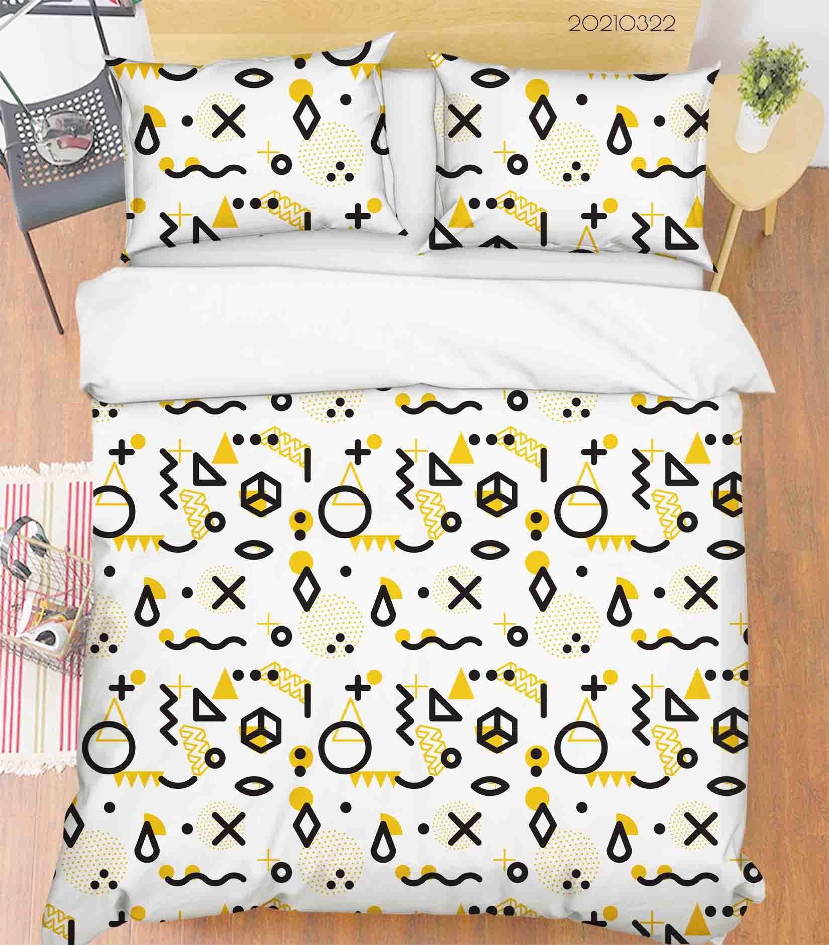 3D Abstract Geometric Pattern Quilt Cover Set Bedding Set Duvet Cover Pillowcases 12 LQH- Jess Art Decoration