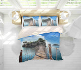 3D Trestle Sea Scenery Quilt Cover Set Bedding Set Pillowcases 105- Jess Art Decoration