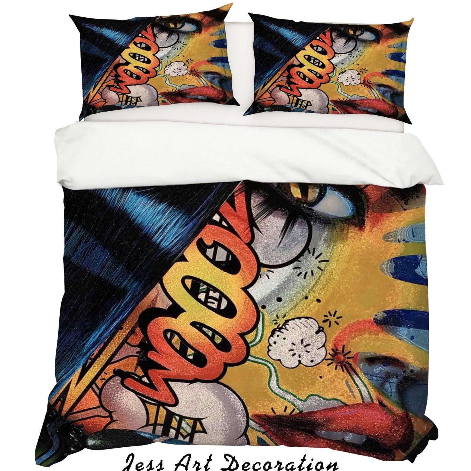 3D Abstract Colorful Figure Child Quilt Cover Set Bedding Set Duvet Cover Pillowcases LXL- Jess Art Decoration