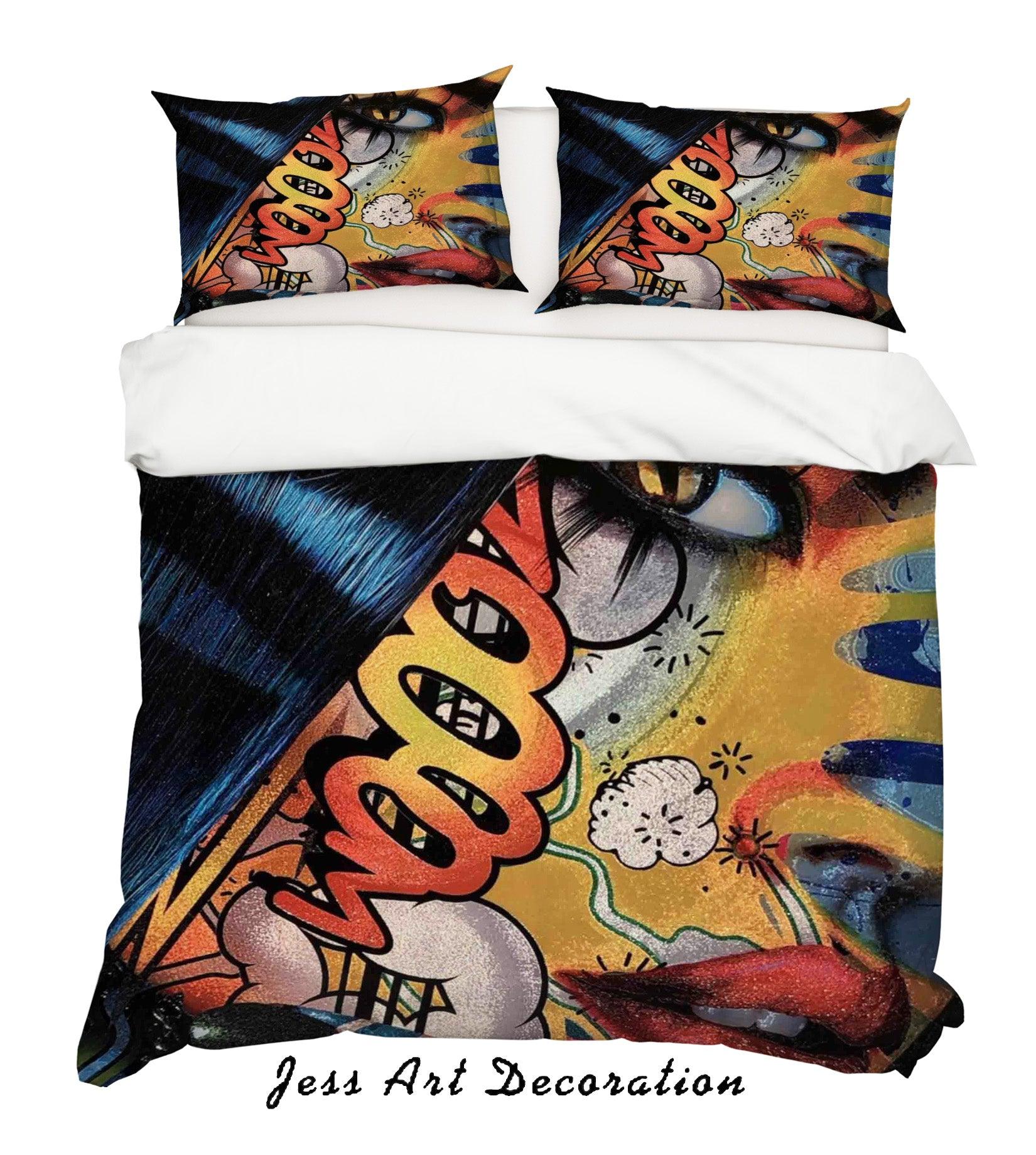 3D Abstract Colorful Figure Child Quilt Cover Set Bedding Set Duvet Cover Pillowcases LXL- Jess Art Decoration