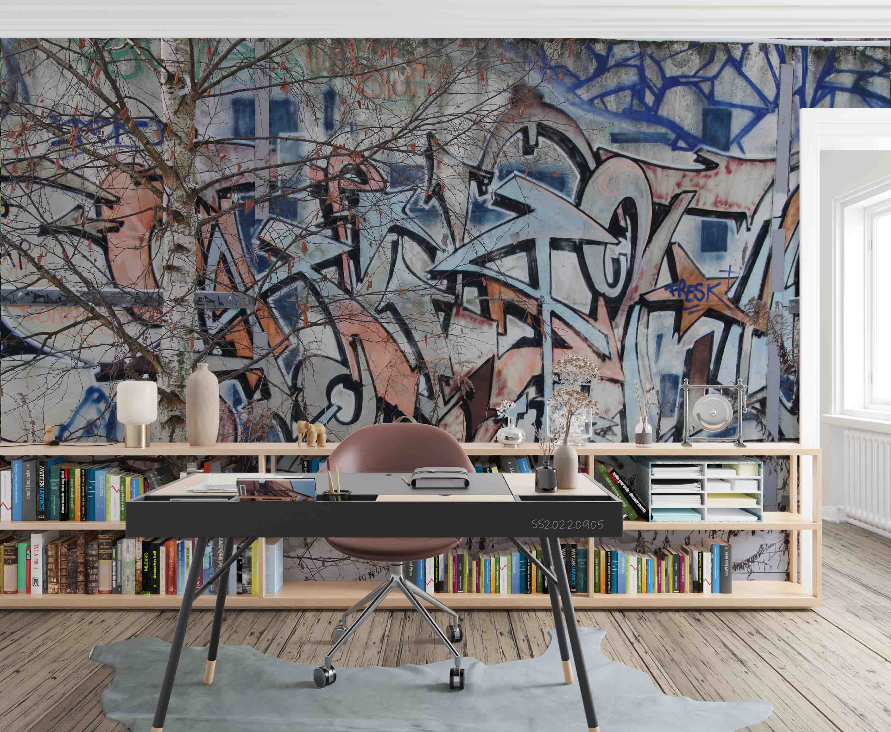 3D Abstract Art Graffiti Wall Mural Wallpaper GD 2655- Jess Art Decoration