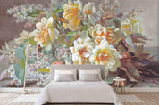3D flower cabinet book oil painting wall mural wallpaper 07- Jess Art Decoration