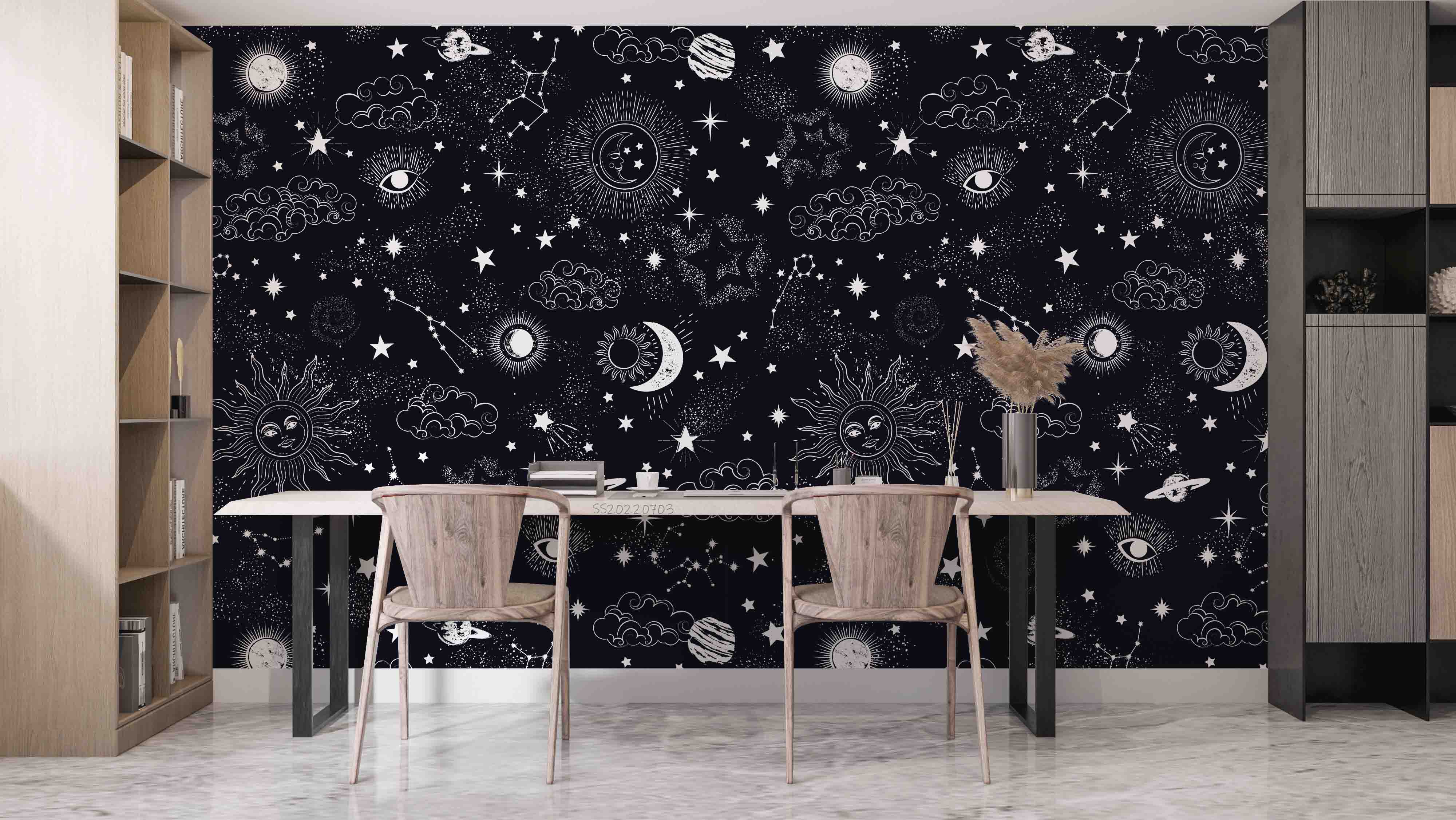 3D Space Galaxy Planet Constellation Pattern Wall Mural Wallpaper GD 1057- Jess Art Decoration