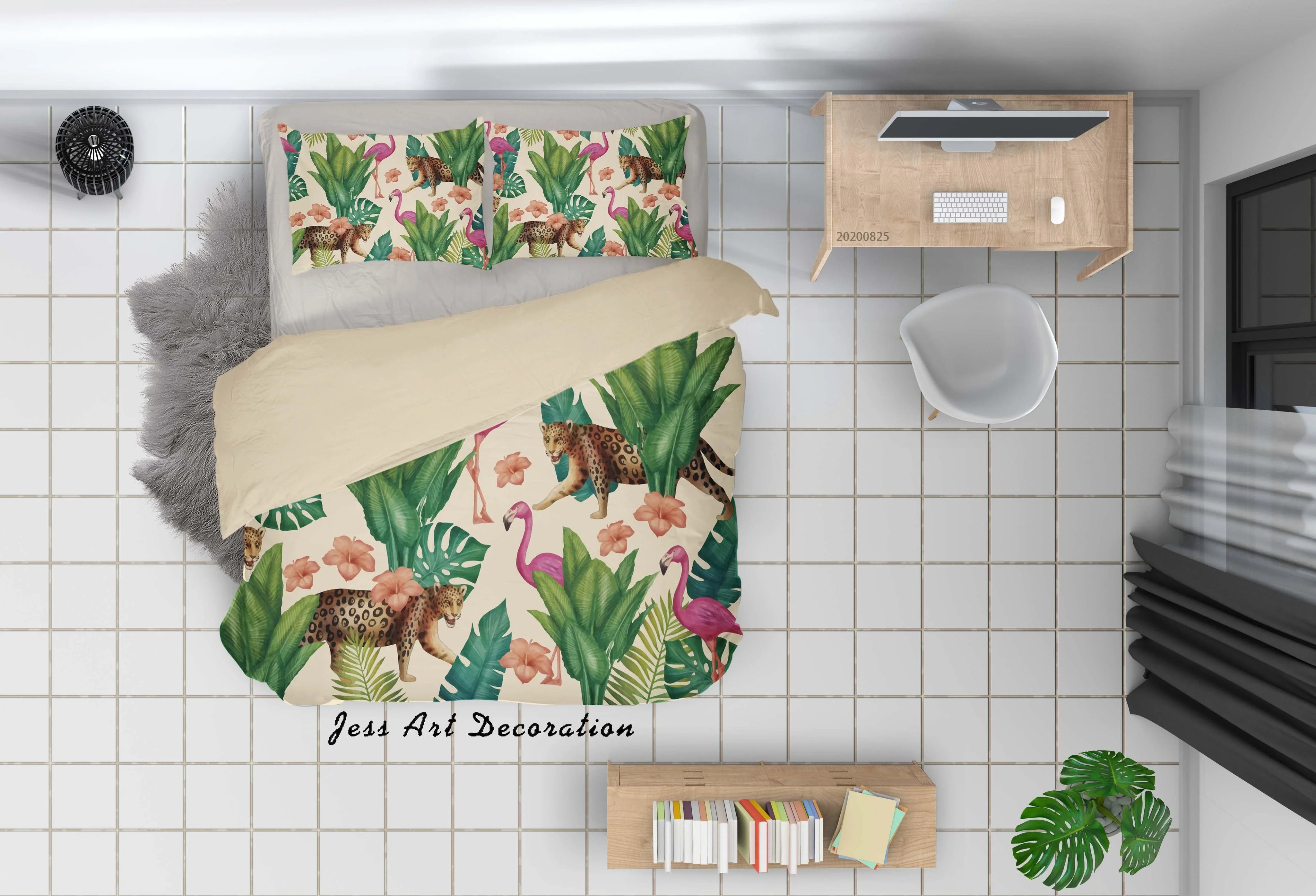 3D Nature Tropical Animal Flamingo Pattern Quilt Cover Set Bedding Set Duvet Cover Pillowcases WJ 3377- Jess Art Decoration