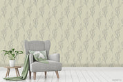 3D Hand Drawn Floral Leaf Green Wall Mural Wallpaper A077 LQH- Jess Art Decoration