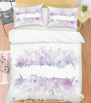 3D Purple Flowers Quilt Cover Set Bedding Set Pillowcases 216- Jess Art Decoration