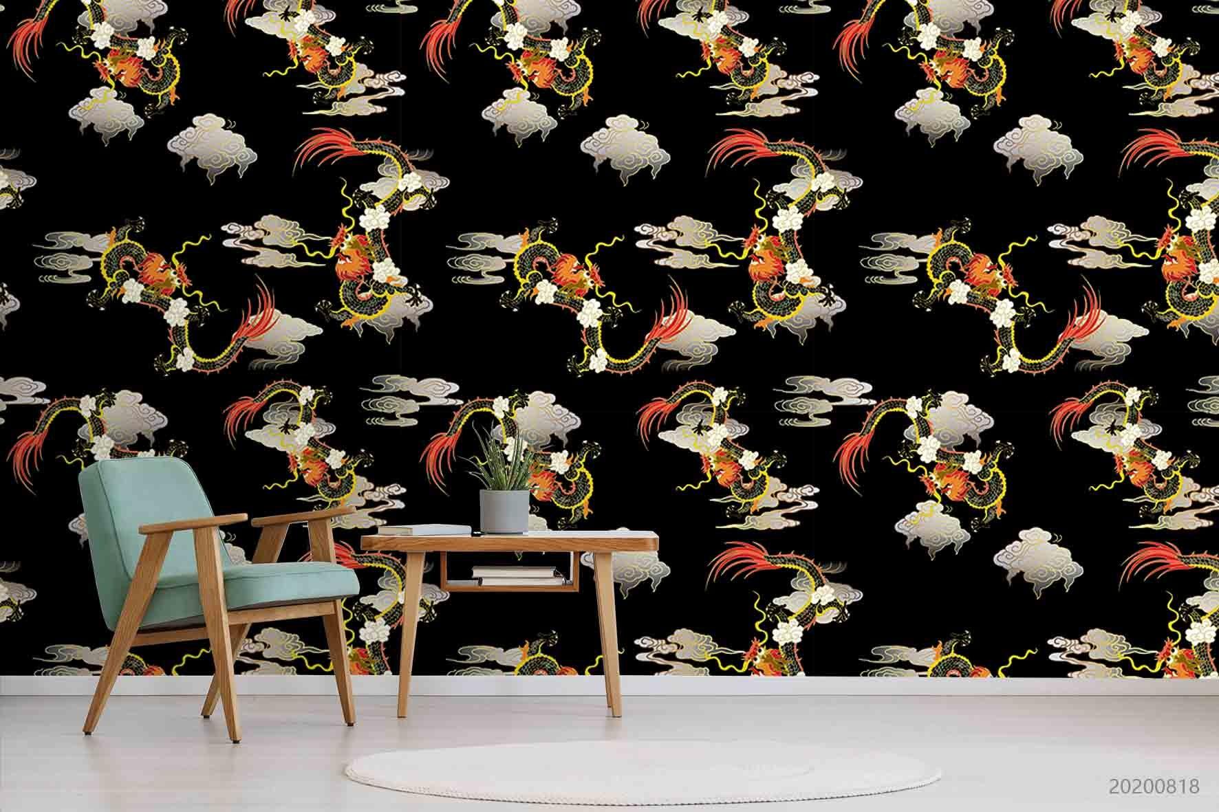 3D Vintage Ancient Dragon Pattern Wall Mural Wallpaper LXL 1160- Jess Art Decoration