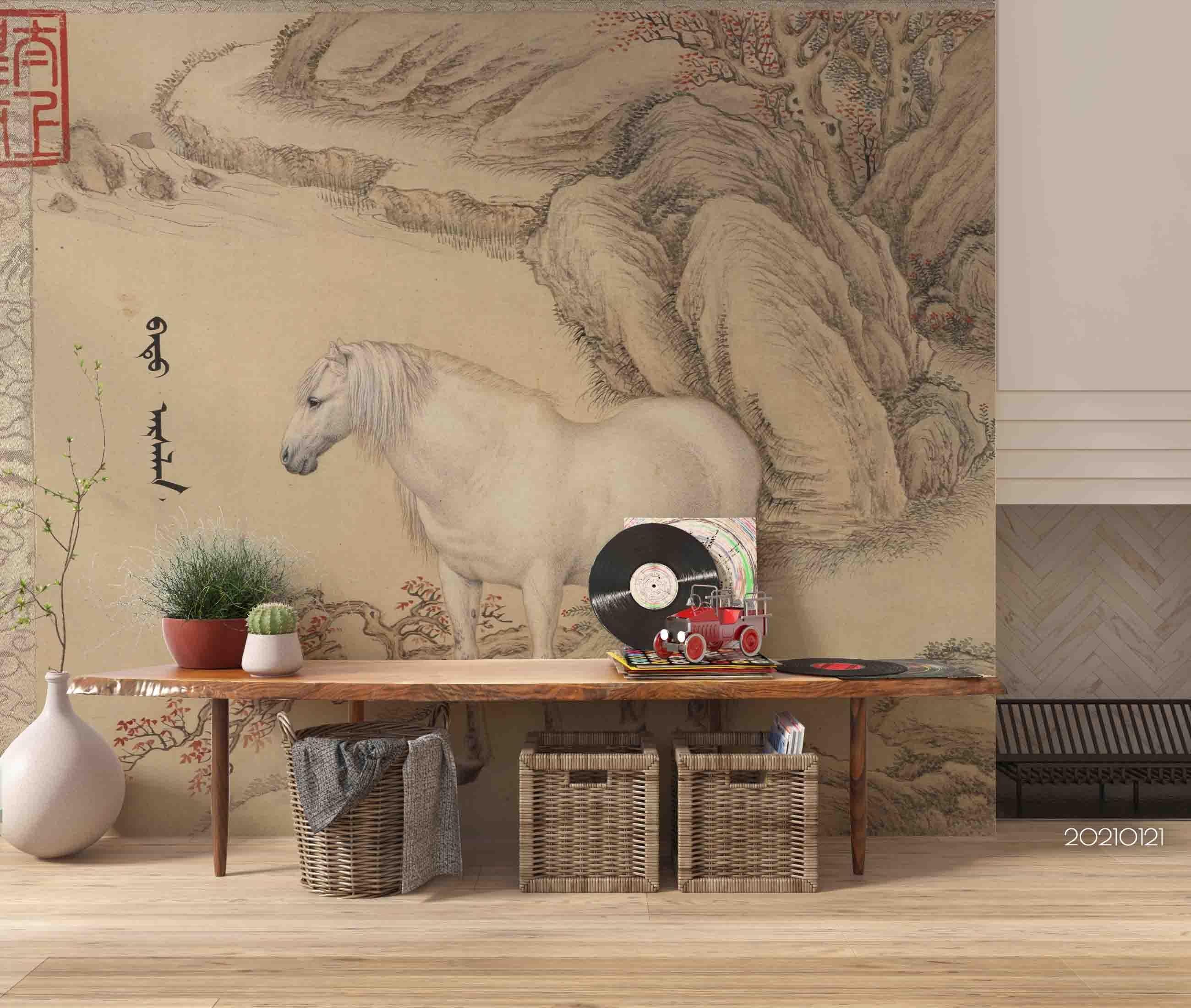 3D Traditional Chinese Painting Wall Mural Wallpaper LQH 86- Jess Art Decoration
