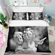 3D Art Angel Sculpture Quilt Cover Set Bedding Set Duvet Cover Pillowcases 205- Jess Art Decoration