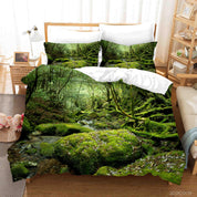 3D Green Forest Landscape Quilt Cover Set Bedding Set Duvet Cover Pillowcases 253- Jess Art Decoration