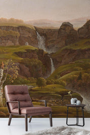 3D mountain stream oil painting wall mural wallpaper 96- Jess Art Decoration