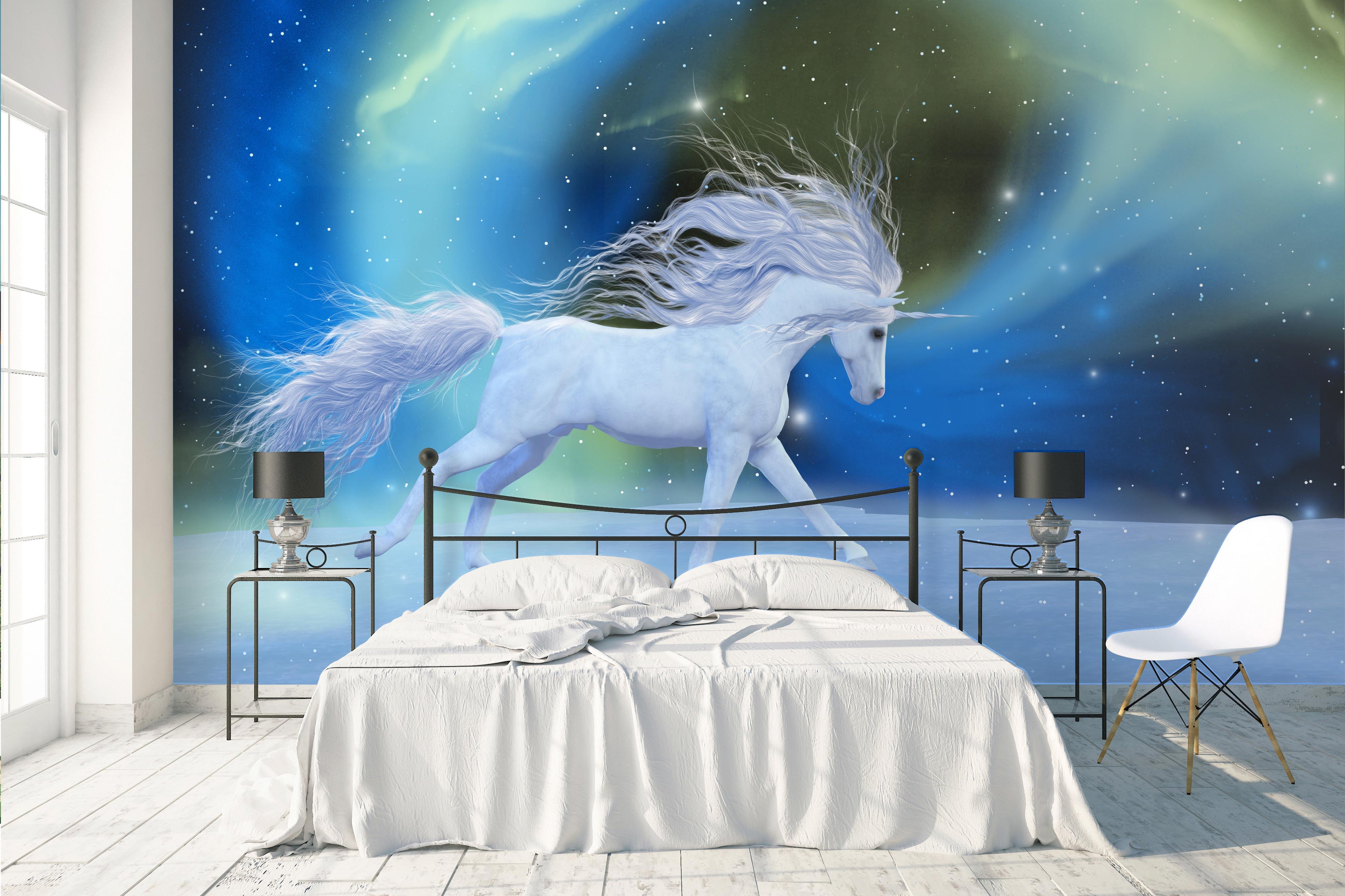 3D Blue Sky White Horse Wall Mural Wallpaper 83- Jess Art Decoration