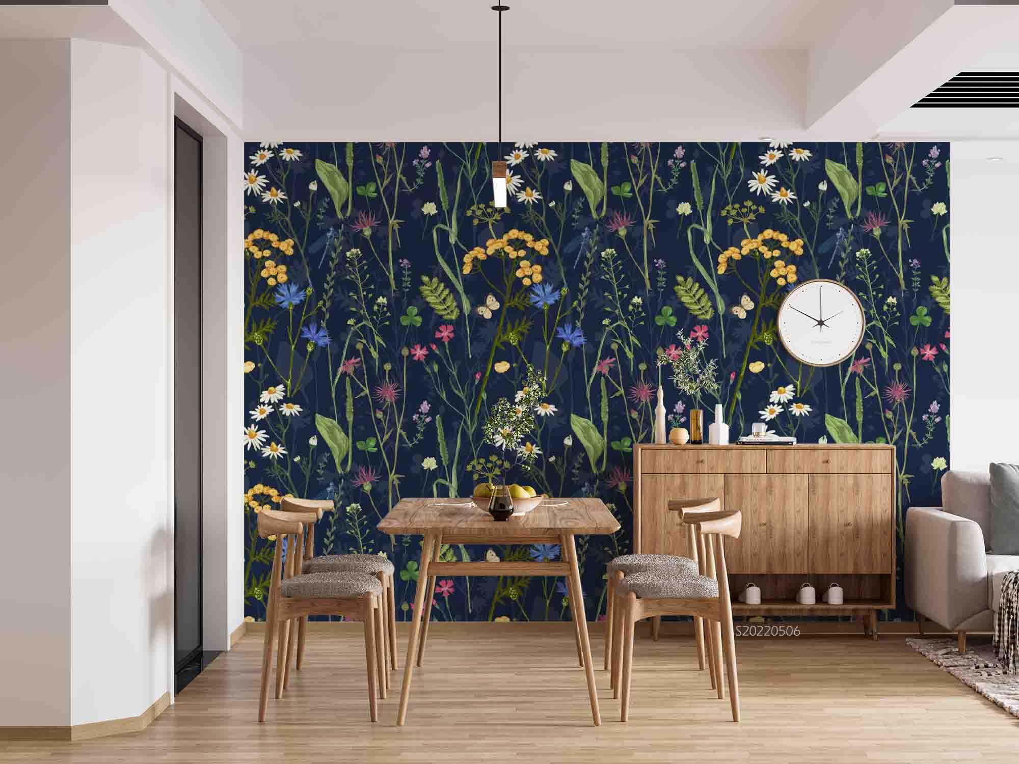 3D Watercolor Plants Leaves Floral Wall Mural Wallpaper GD 4600- Jess Art Decoration