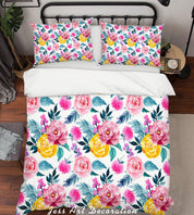 3D Hand Painted Red Flowers Quilt Cover Set Bedding Set Pillowcases 144- Jess Art Decoration