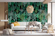 3D Green Plant Cactus Pattern Wall Mural Wallpaper GD 3142- Jess Art Decoration