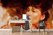 3D Beauty Woman Oil Painting Wall Mural Wallpaper SF03- Jess Art Decoration