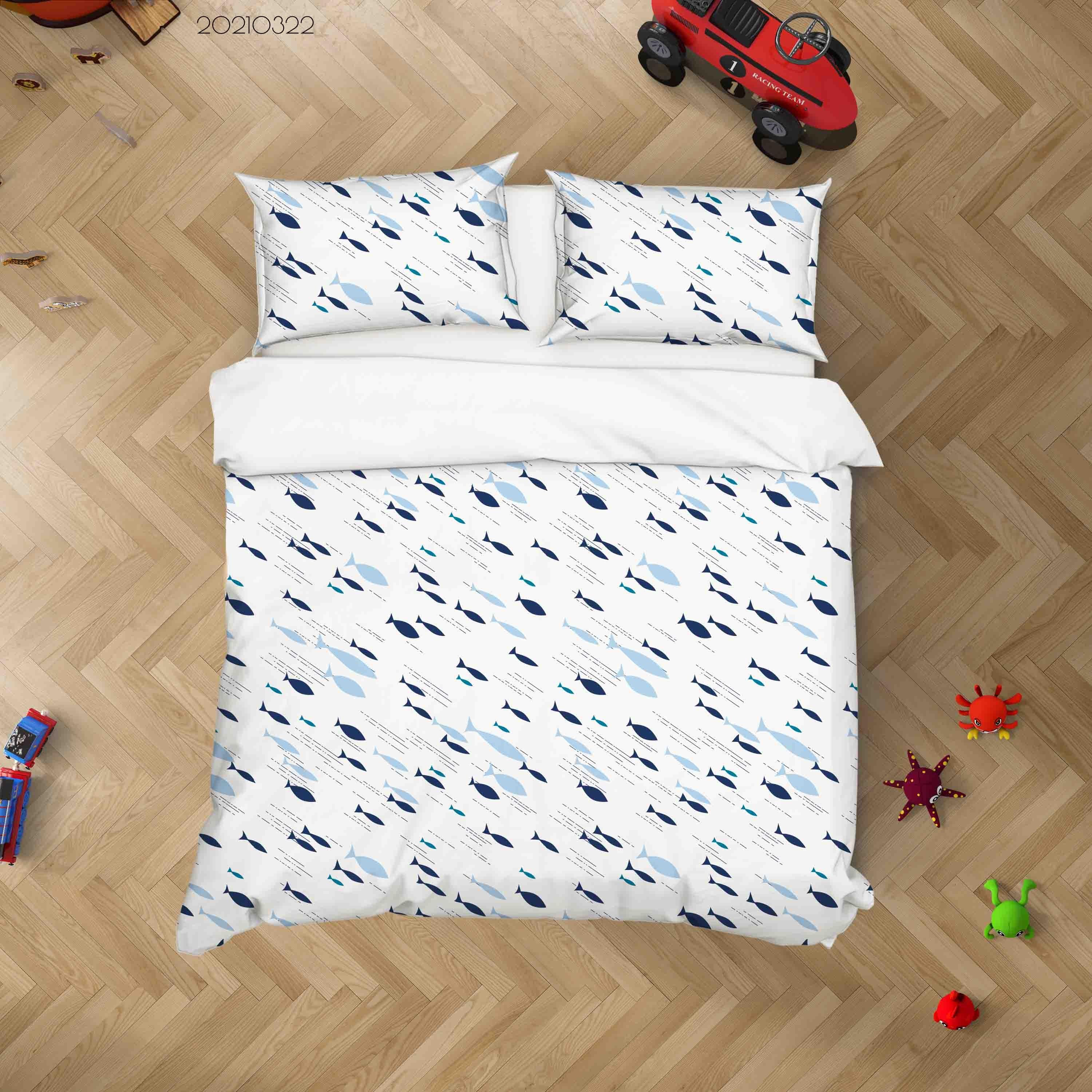 3D Watercolor Seaalife Fish Quilt Cover Set Bedding Set Duvet Cover Pillowcases 36 LQH- Jess Art Decoration