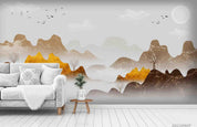 3D Sunset Sky Cloud Mountain Landscape Wall Mural Wallpaper LQH 236- Jess Art Decoration