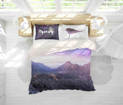 3D Purple Sky Mountain Quilt Cover Set Bedding Set Pillowcases 152- Jess Art Decoration
