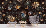 3D Moon Star Wall Mural Wallpaper SF128- Jess Art Decoration