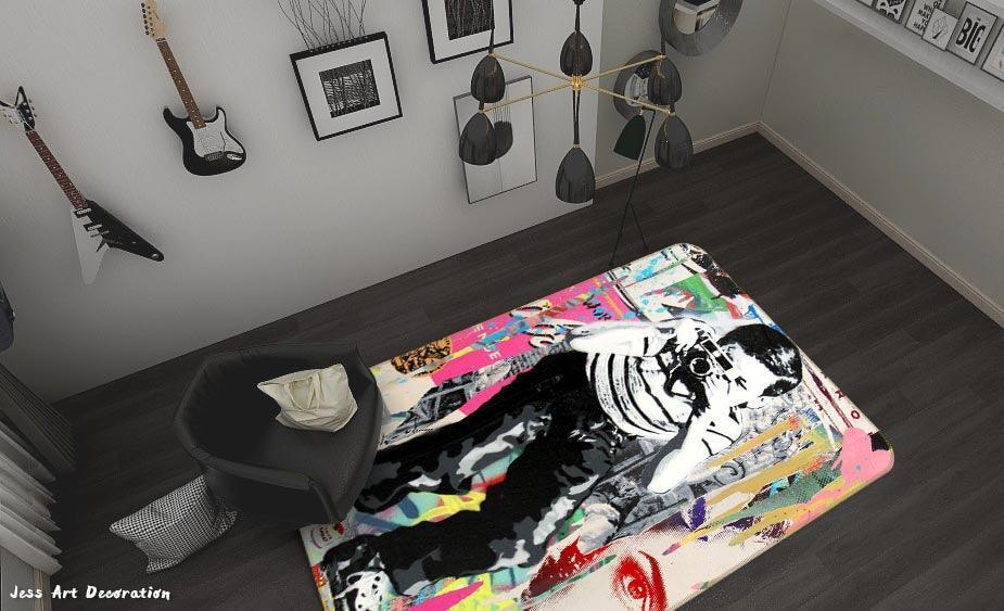 3D Graffiti Artists Works Non-Slip Rug Mat A324 LQH- Jess Art Decoration