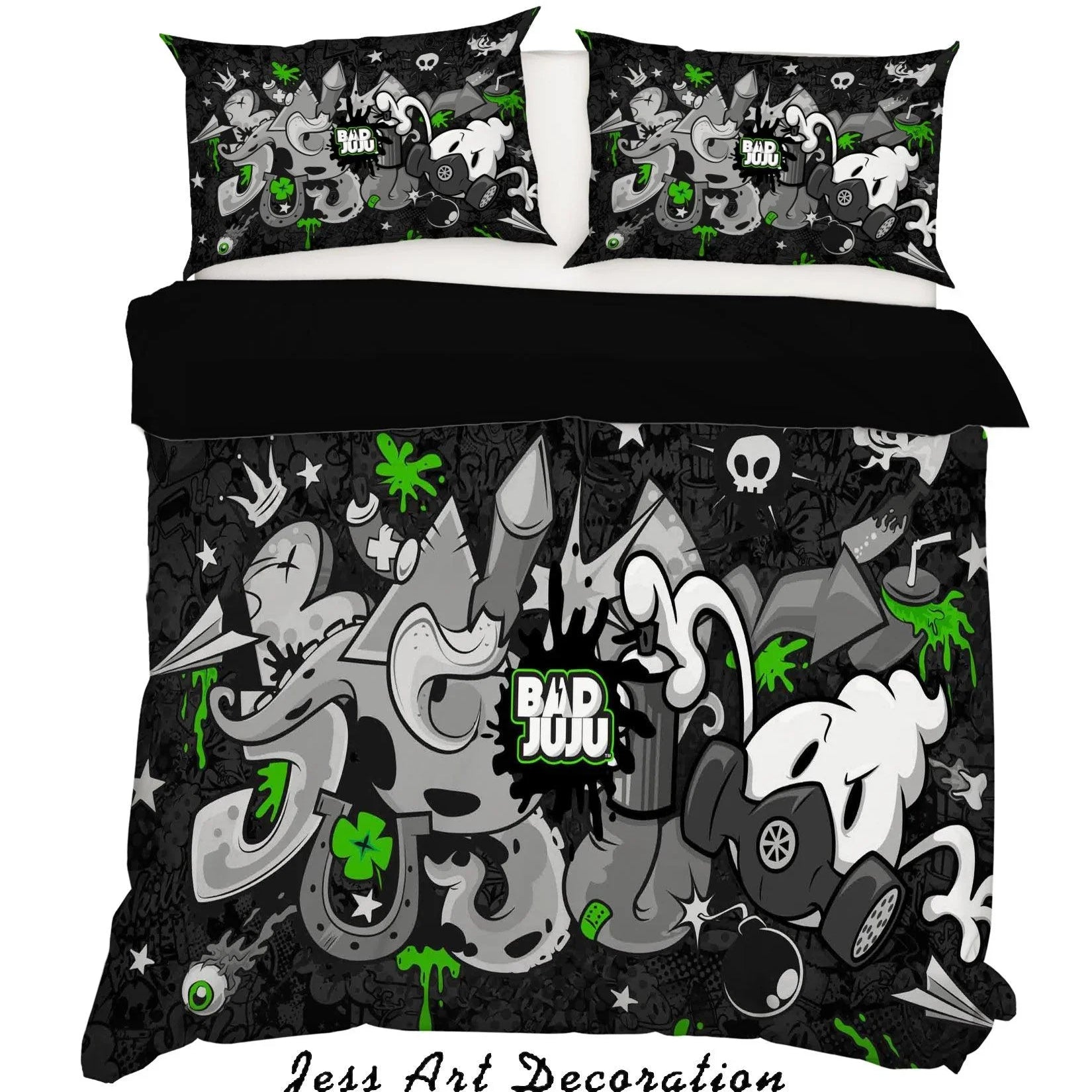 3D Graffiti Quilt Cover Set Bedding Set Pillowcases 63- Jess Art Decoration