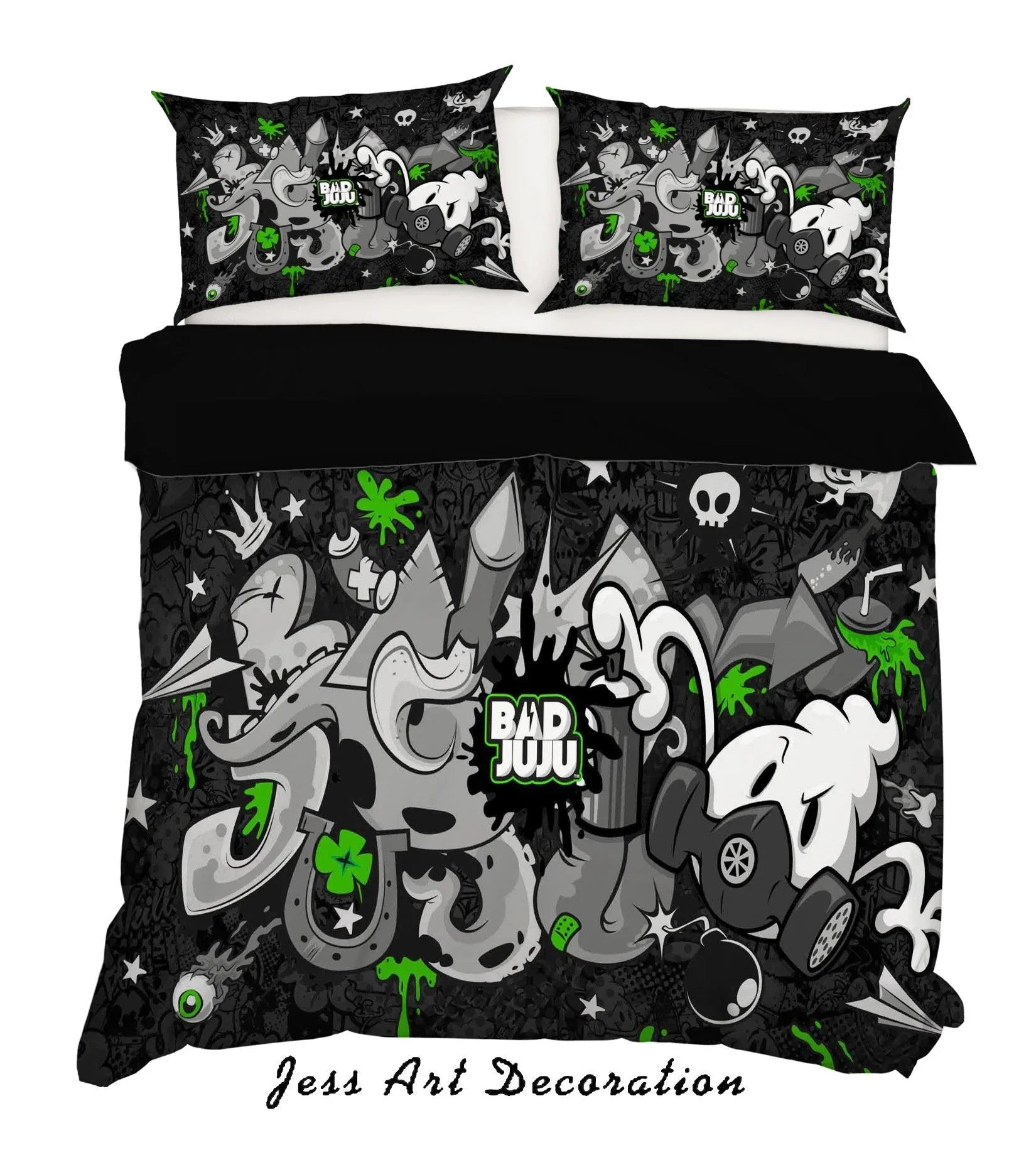 3D Graffiti Quilt Cover Set Bedding Set Pillowcases 63- Jess Art Decoration
