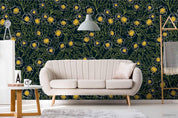 3D Dark Floral Wall Mural Wallpaper SF71- Jess Art Decoration