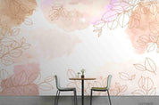 3D  Abstract Gouache Pink Floral Wall Mural Wallpaper SWW1045- Jess Art Decoration