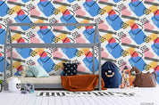 3D Abstract Color Pattern Wall Mural Wallpaper LQH 128- Jess Art Decoration
