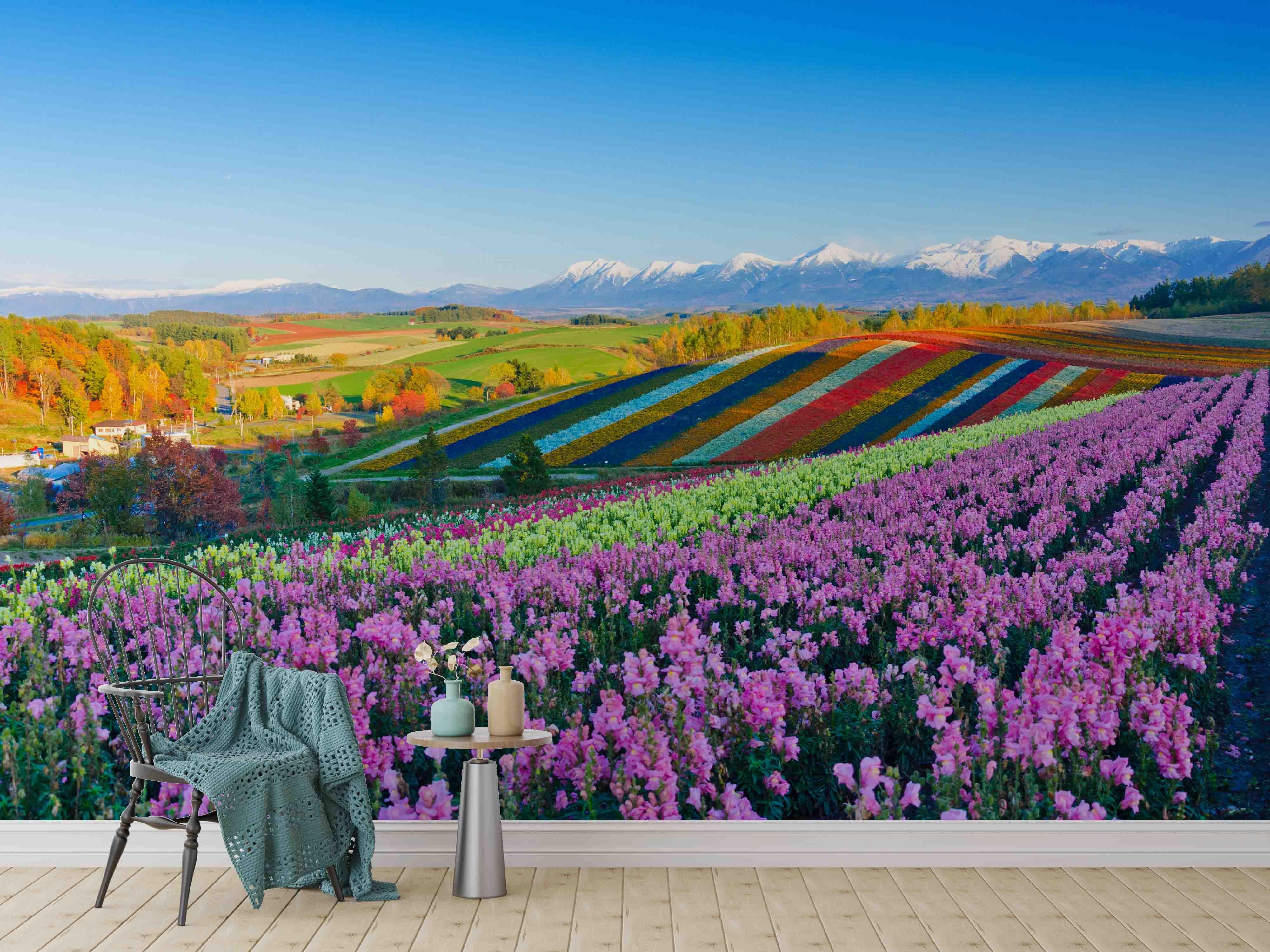 3D Biei Hokkaido Japan Wall Mural Wallpaper LQH 164- Jess Art Decoration