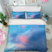 3D Dark Clouds Blue Sky Quilt Cover Set Bedding Set Pillowcases 20- Jess Art Decoration
