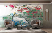 3D Chinese Style Tree Flowering Magpie Wall Mural Wallpaper SWW5096- Jess Art Decoration