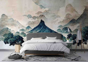 3D Watercolor Traditional Japanese Fuji Wall Mural Wallpaper GD 1833- Jess Art Decoration