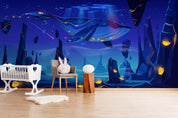 3D Blue Night Landscape Wall Mural Wallpaper 55- Jess Art Decoration