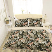 3D Plant Leaves Flower Pattern Quilt Cover Set Bedding Set Duvet Cover Pillowcases WJ 9014- Jess Art Decoration