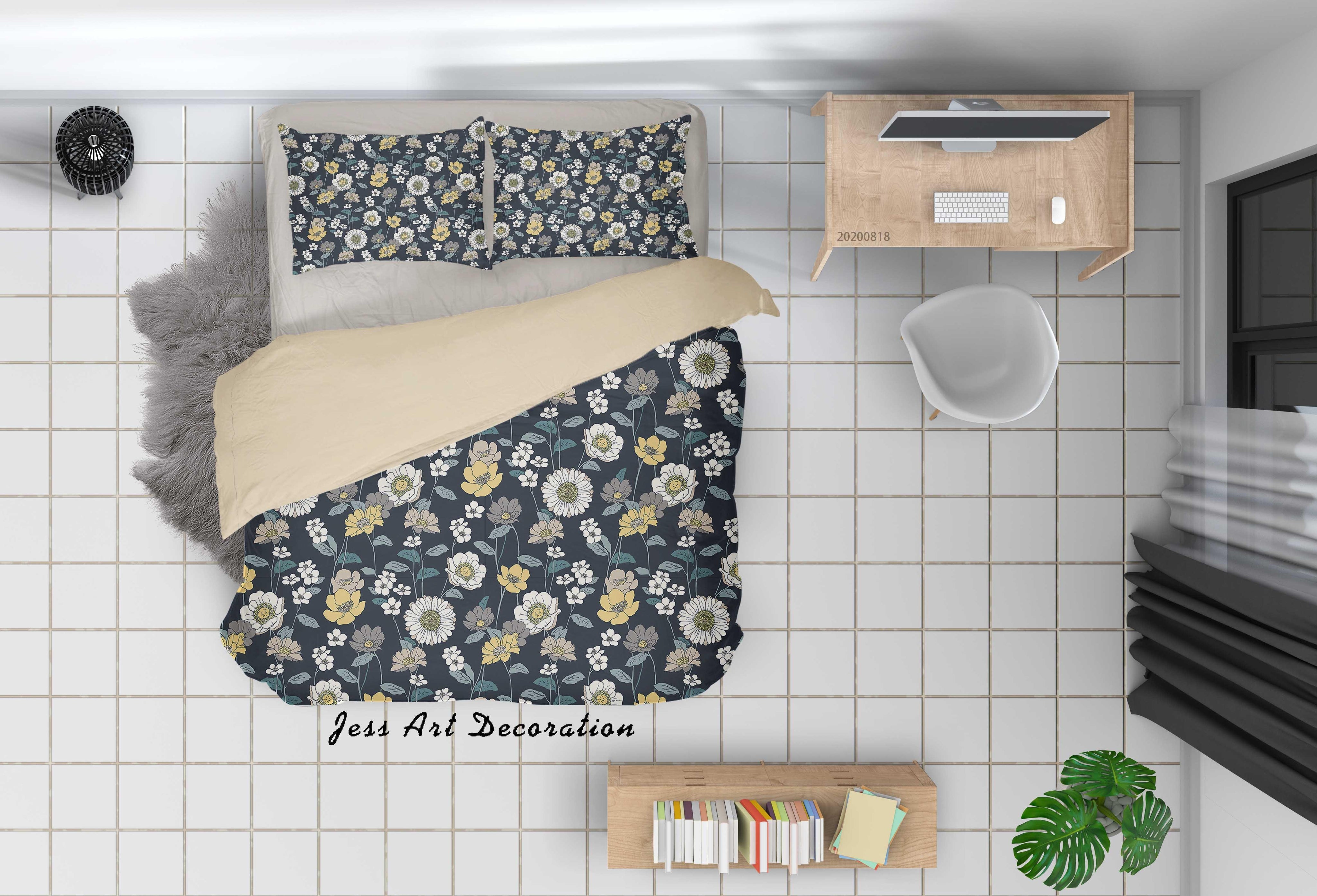 3D Vintage Plant Floral Quilt Cover Set Bedding Set Duvet Cover Pillowcases LXL- Jess Art Decoration