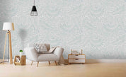 3D Gray Flowers Leaves Wall Mural Wallpaper A145 LQH- Jess Art Decoration
