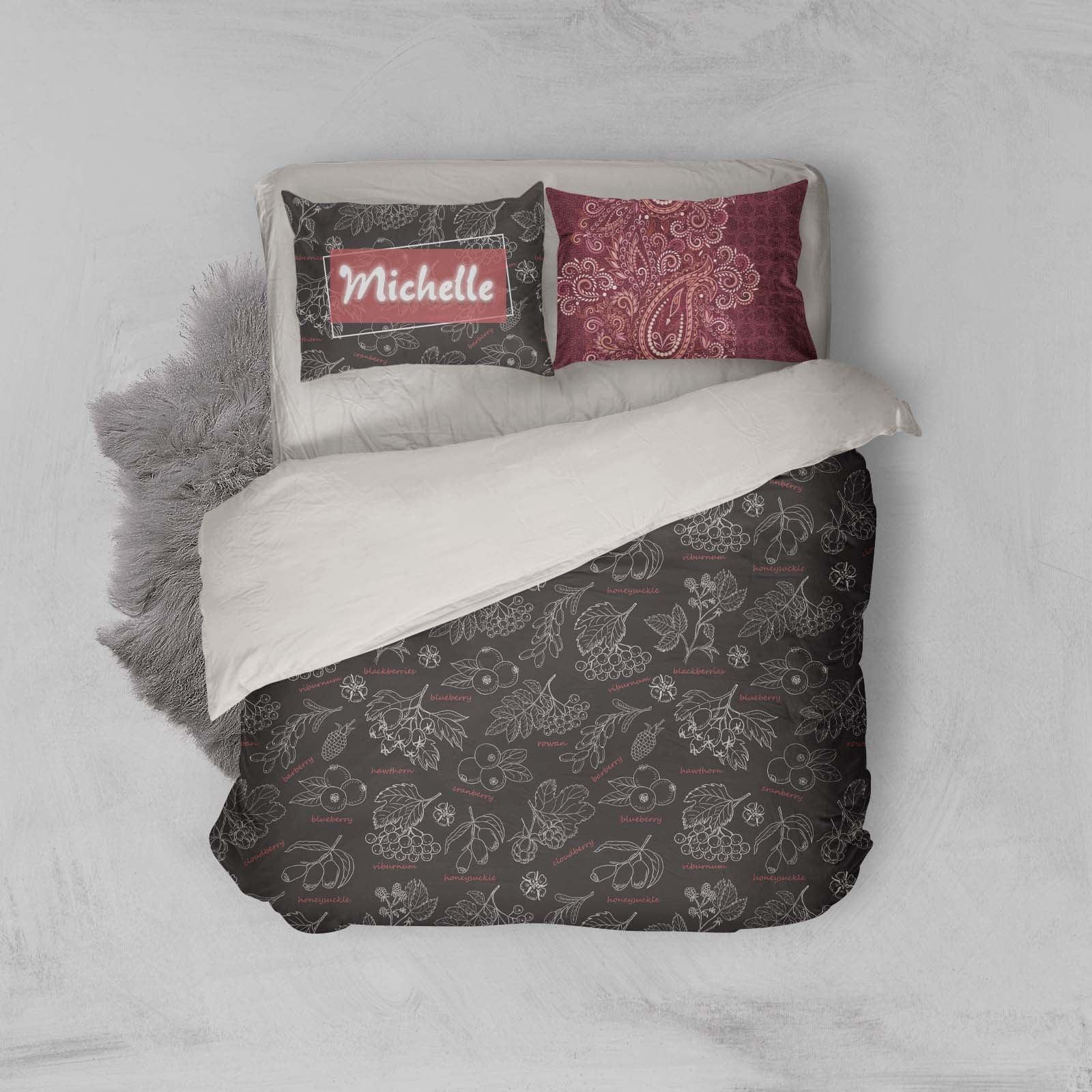 3D Stick Figure Grape Leaves Quilt Cover Set Bedding Set Pillowcases 21- Jess Art Decoration