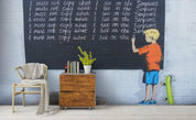 3D Banksy Mural Color Boy White Chalk Word Wall Mural Wallpaper ZY D130- Jess Art Decoration
