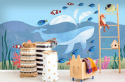 3D Hand Drawn Animal Dolphin Wall Mural Wallpaper LQH 18- Jess Art Decoration