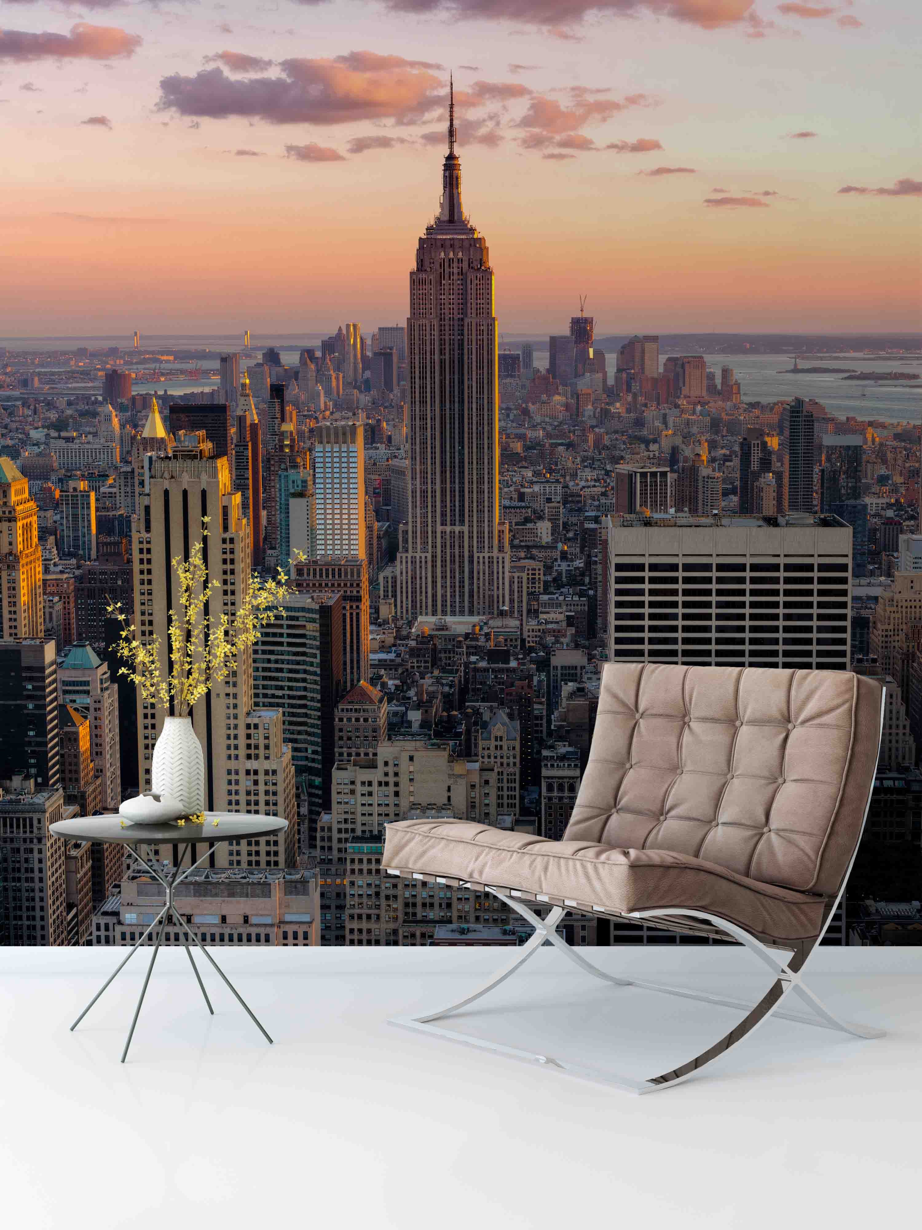 3D Sunrise City Building Rosy Clouds Wall Mural Wallpaper best seller D64
